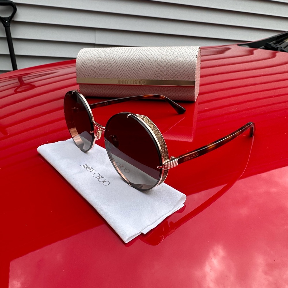 Women Jimmy Choo Sunglasses Polarized Brown